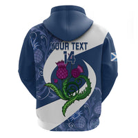 Custom Scotland Rugby Zip Hoodie 2024 Go Champions Scottish Thistles - Wonder Print Shop