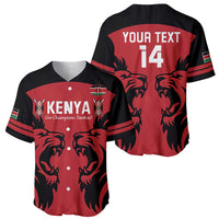 Custom Kenya Rugby Baseball Jersey 2024 Go Champions Simbas - Red - Wonder Print Shop
