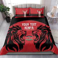 Custom Kenya Rugby Bedding Set 2024 Go Champions Simbas - Red - Wonder Print Shop
