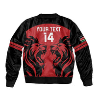 Custom Kenya Rugby Bomber Jacket 2024 Go Champions Simbas - Red - Wonder Print Shop