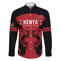 Custom Kenya Rugby Family Matching Off The Shoulder Long Sleeve Dress and Hawaiian Shirt 2024 Go Champions Simbas - Red - Wonder Print Shop