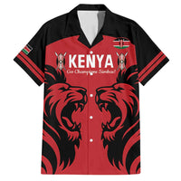 Custom Kenya Rugby Family Matching Off Shoulder Maxi Dress and Hawaiian Shirt 2024 Go Champions Simbas - Red - Wonder Print Shop