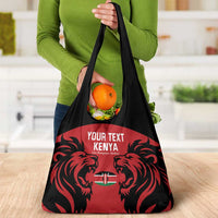 Custom Kenya Rugby Grocery Bag Go Champions Simbas - Red