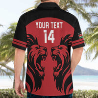 Custom Kenya Rugby Hawaiian Shirt 2024 Go Champions Simbas - Red - Wonder Print Shop