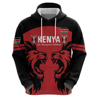 Custom Kenya Rugby Hoodie 2024 Go Champions Simbas - Red - Wonder Print Shop