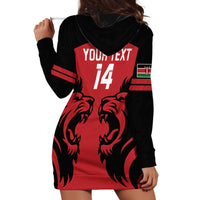 Custom Kenya Rugby Hoodie Dress 2024 Go Champions Simbas - Red - Wonder Print Shop
