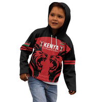 Custom Kenya Rugby Kid Hoodie 2024 Go Champions Simbas - Red - Wonder Print Shop