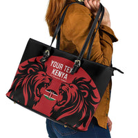 Custom Kenya Rugby Leather Tote Bag 2024 Go Champions Simbas - Red - Wonder Print Shop