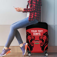 Custom Kenya Rugby Luggage Cover 2024 Go Champions Simbas - Red - Wonder Print Shop