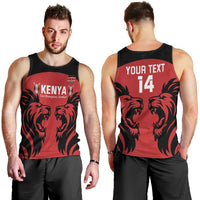 Custom Kenya Rugby Men Tank Top 2024 Go Champions Simbas - Red - Wonder Print Shop