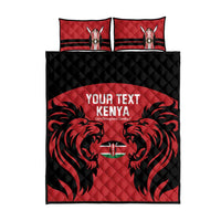 Custom Kenya Rugby Quilt Bed Set 2024 Go Champions Simbas - Red - Wonder Print Shop