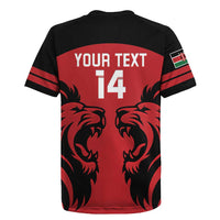 Custom Kenya Rugby Rugby Jersey 2024 Go Champions Simbas - Red - Wonder Print Shop