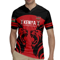 Custom Kenya Rugby Rugby Jersey 2024 Go Champions Simbas - Red - Wonder Print Shop