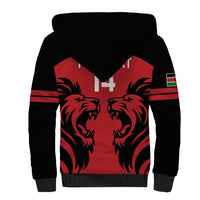 Custom Kenya Rugby Sherpa Hoodie 2024 Go Champions Simbas - Red - Wonder Print Shop