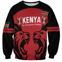 Custom Kenya Rugby Sweatshirt 2024 Go Champions Simbas - Red - Wonder Print Shop