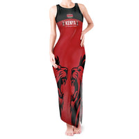 Custom Kenya Rugby Tank Maxi Dress 2024 Go Champions Simbas - Red - Wonder Print Shop