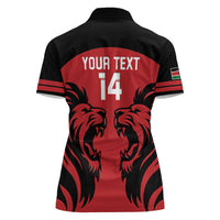 Custom Kenya Rugby Women Polo Shirt 2024 Go Champions Simbas - Red - Wonder Print Shop