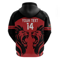 Custom Kenya Rugby Zip Hoodie 2024 Go Champions Simbas - Red - Wonder Print Shop