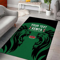 Custom Kenya Rugby Area Rug 2024 Go Champions Simbas - Green - Wonder Print Shop