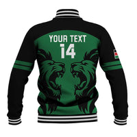Custom Kenya Rugby Baseball Jacket 2024 Go Champions Simbas - Green - Wonder Print Shop