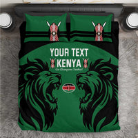 Custom Kenya Rugby Bedding Set 2024 Go Champions Simbas - Green - Wonder Print Shop