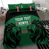 Custom Kenya Rugby Bedding Set 2024 Go Champions Simbas - Green - Wonder Print Shop