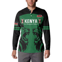 Custom Kenya Rugby Button Sweatshirt 2024 Go Champions Simbas - Green - Wonder Print Shop