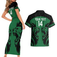 Custom Kenya Rugby Couples Matching Short Sleeve Bodycon Dress and Hawaiian Shirt 2024 Go Champions Simbas - Green - Wonder Print Shop