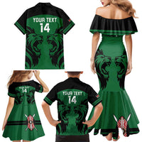 Custom Kenya Rugby Family Matching Mermaid Dress and Hawaiian Shirt 2024 Go Champions Simbas - Green - Wonder Print Shop