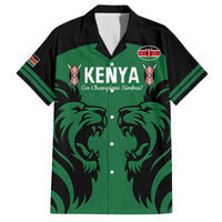 Custom Kenya Rugby Family Matching Off Shoulder Short Dress and Hawaiian Shirt 2024 Go Champions Simbas - Green - Wonder Print Shop