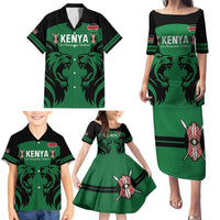 Custom Kenya Rugby Family Matching Puletasi and Hawaiian Shirt 2024 Go Champions Simbas - Green - Wonder Print Shop