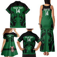 Custom Kenya Rugby Family Matching Tank Maxi Dress and Hawaiian Shirt 2024 Go Champions Simbas - Green - Wonder Print Shop