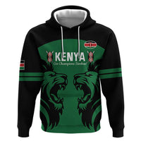 Custom Kenya Rugby Hoodie 2024 Go Champions Simbas - Green - Wonder Print Shop