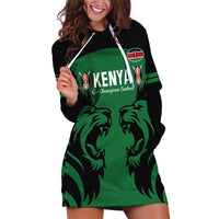Custom Kenya Rugby Hoodie Dress 2024 Go Champions Simbas - Green - Wonder Print Shop