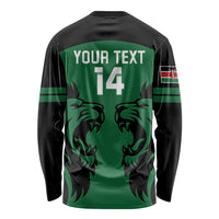 Custom Kenya Rugby Long Sleeve Shirt 2024 Go Champions Simbas - Green - Wonder Print Shop