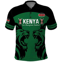 Custom Kenya Rugby Polo Shirt 2024 Go Champions Simbas - Green - Wonder Print Shop
