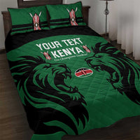 Custom Kenya Rugby Quilt Bed Set 2024 Go Champions Simbas - Green - Wonder Print Shop