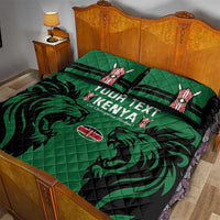 Custom Kenya Rugby Quilt Bed Set 2024 Go Champions Simbas - Green - Wonder Print Shop