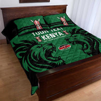 Custom Kenya Rugby Quilt Bed Set 2024 Go Champions Simbas - Green - Wonder Print Shop