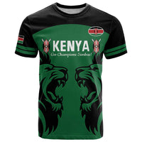 Custom Kenya Rugby T Shirt 2024 Go Champions Simbas - Green - Wonder Print Shop
