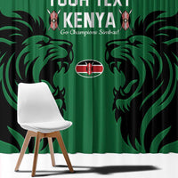Custom Kenya Rugby Window Curtain 2024 Go Champions Simbas - Green - Wonder Print Shop