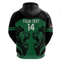 Custom Kenya Rugby Zip Hoodie 2024 Go Champions Simbas - Green - Wonder Print Shop