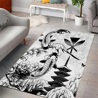 Japan And Hawaii Area Rug Sakura Koi Fish Hawaiian Lei Kanaka - Wonder Print Shop