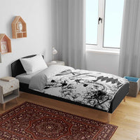 Japan And Hawaii Bedding Set Sakura Koi Fish Hawaiian Lei Kanaka - Wonder Print Shop