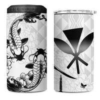 Japan And Hawaii 4 in 1 Can Cooler Tumbler Sakura Koi Fish Hawaiian Lei Kanaka - Wonder Print Shop