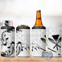 Japan And Hawaii 4 in 1 Can Cooler Tumbler Sakura Koi Fish Hawaiian Lei Kanaka - Wonder Print Shop