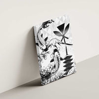 Japan And Hawaii Canvas Wall Art Sakura Koi Fish Hawaiian Lei Kanaka - Wonder Print Shop