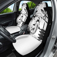 Japan And Hawaii Car Seat Cover Sakura Koi Fish Hawaiian Lei Kanaka - Wonder Print Shop