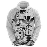Japan And Hawaii Hoodie Sakura Koi Fish Hawaiian Lei Kanaka - Wonder Print Shop
