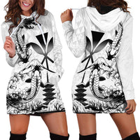 Japan And Hawaii Hoodie Dress Sakura Koi Fish Hawaiian Lei Kanaka - Wonder Print Shop